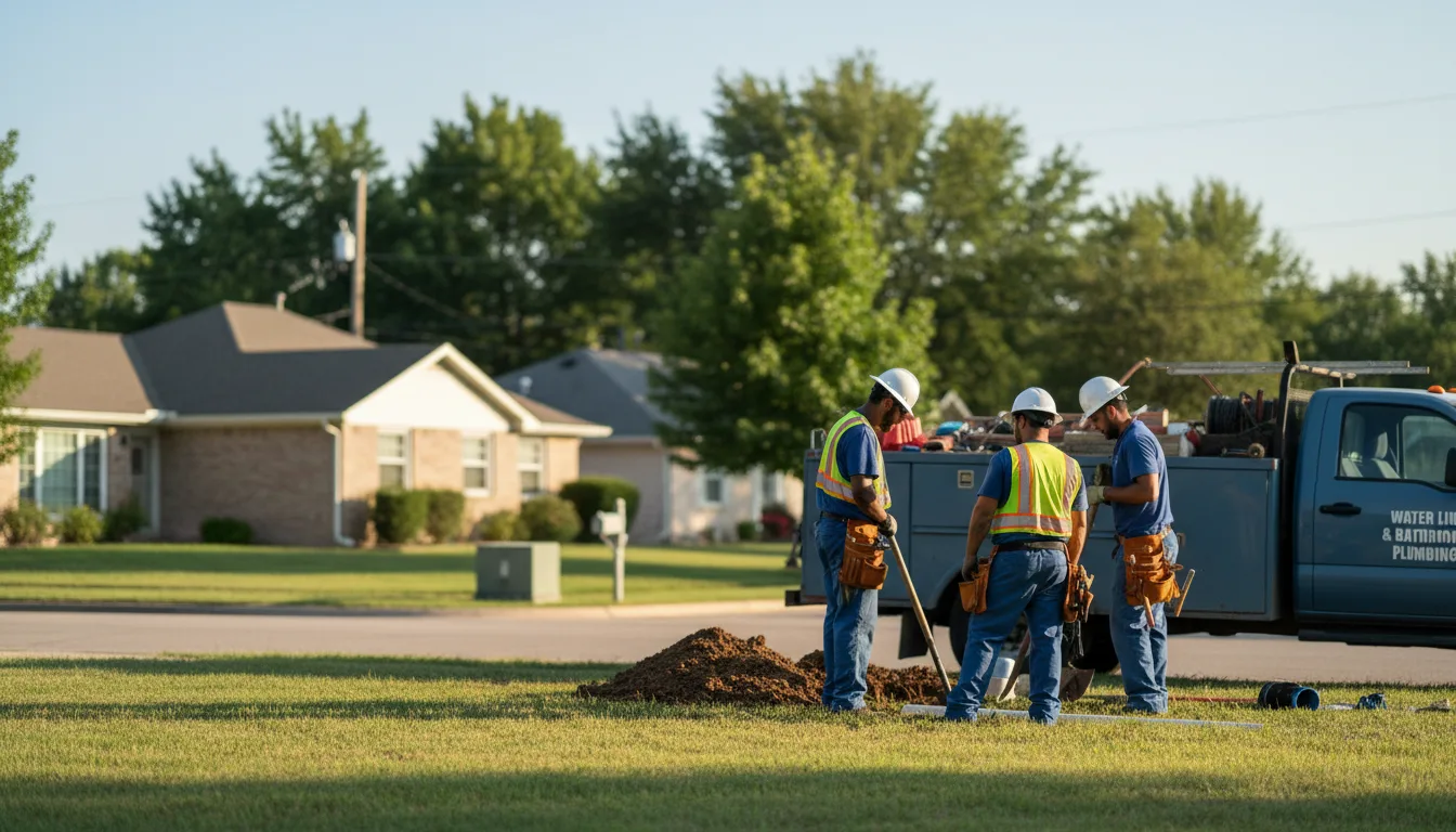 Residential water line and bathroom plumbing service in Milltown, NJ